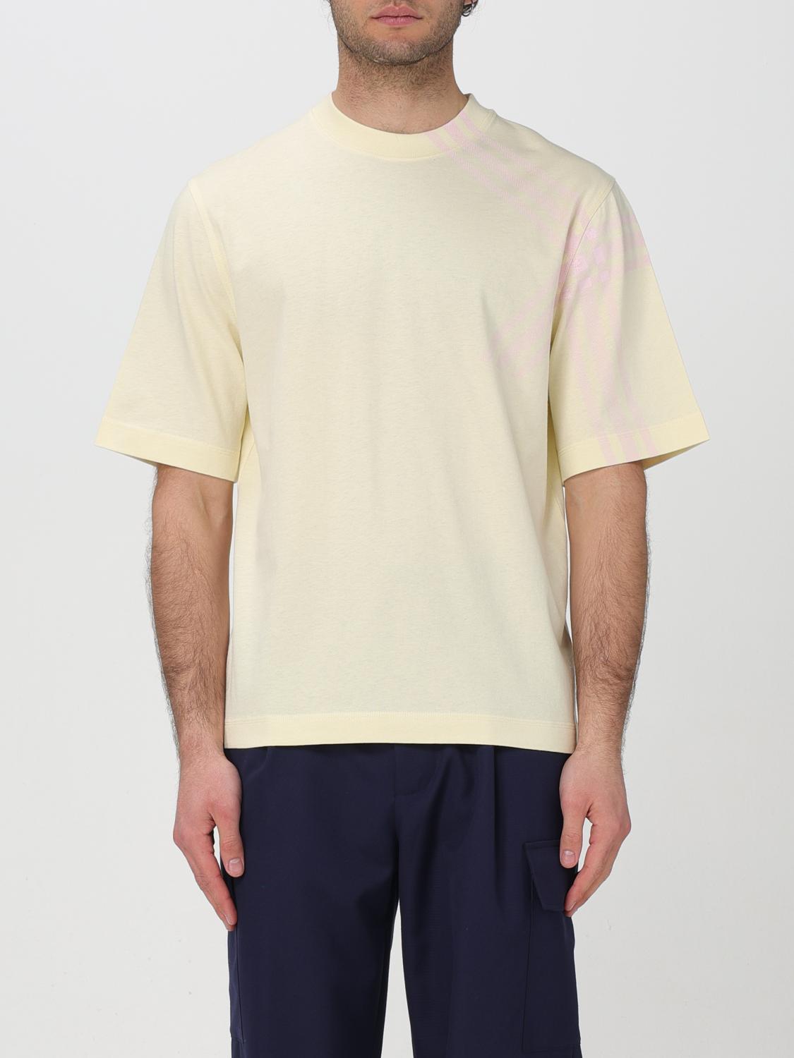 Burberry T Shirt Men Straw Yellow
