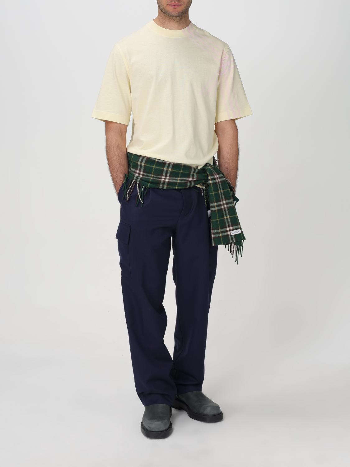 Burberry T Shirt Men Straw Yellow