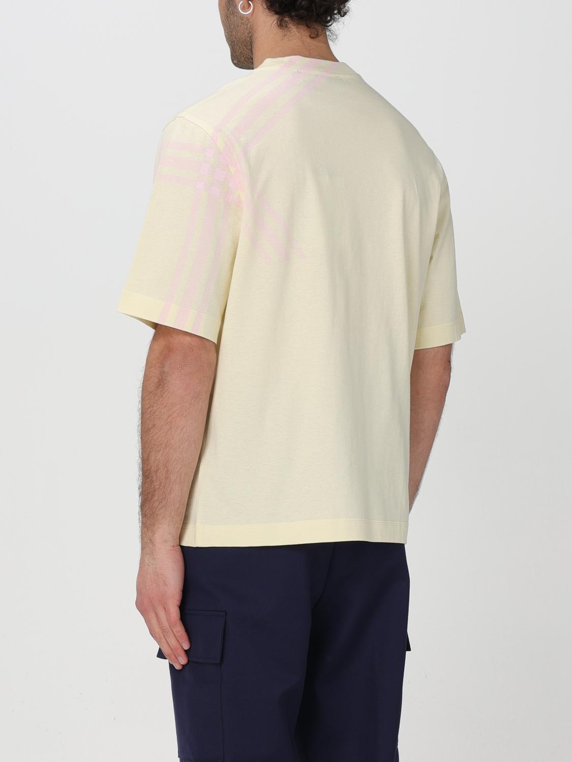 Burberry T Shirt Men Straw Yellow