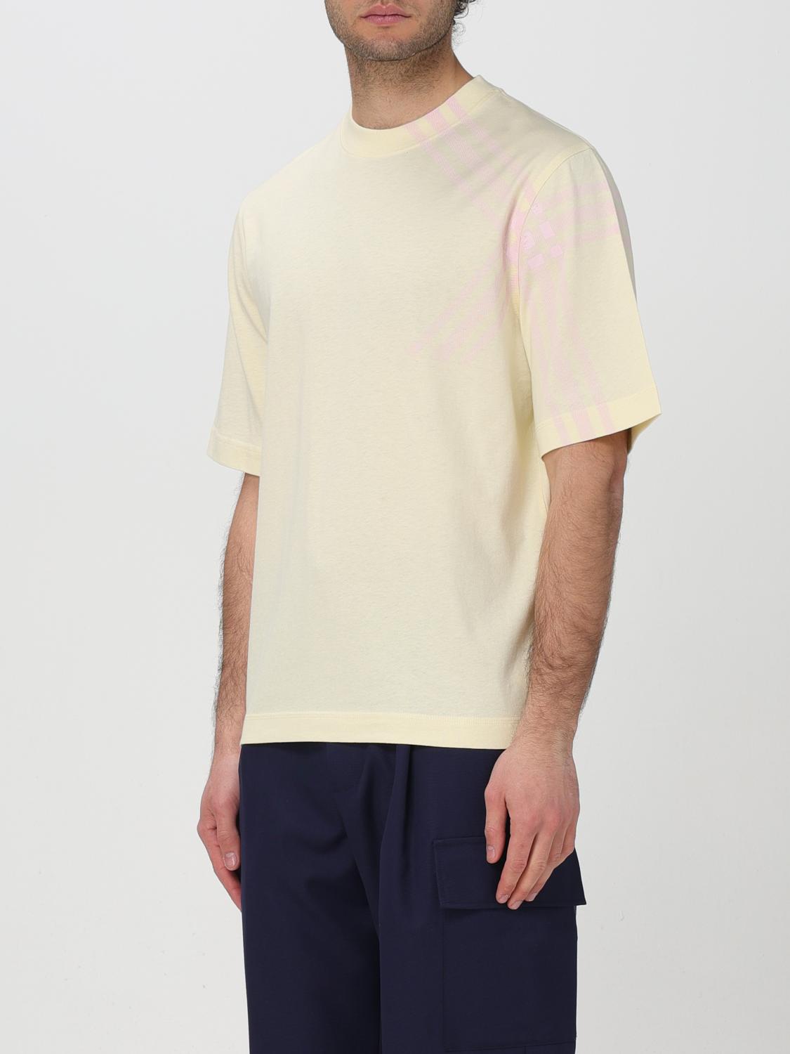Burberry T Shirt Men Straw Yellow