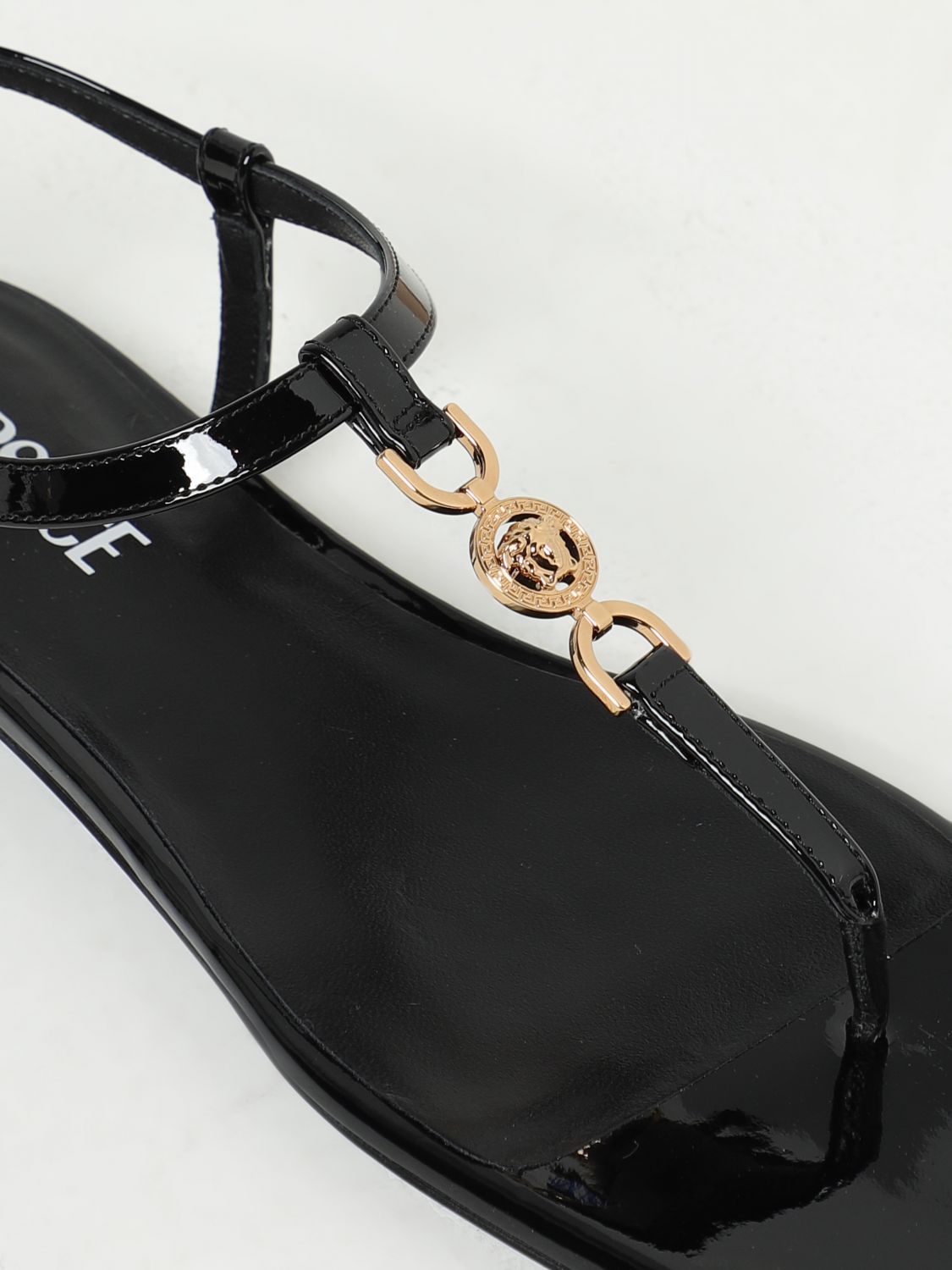 Versace Flat Sandals Woman Black