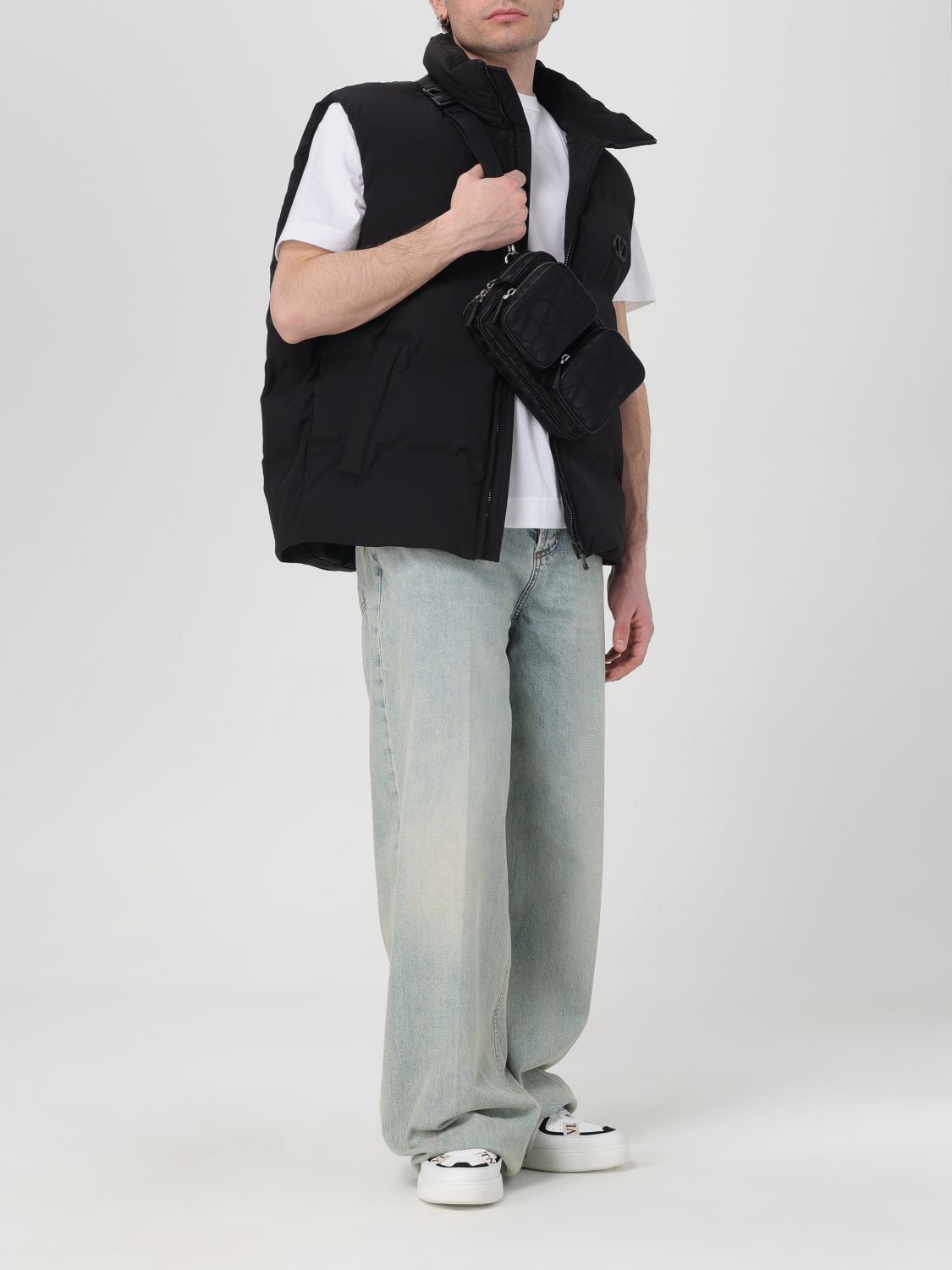Valentino Suit Vest Men Black