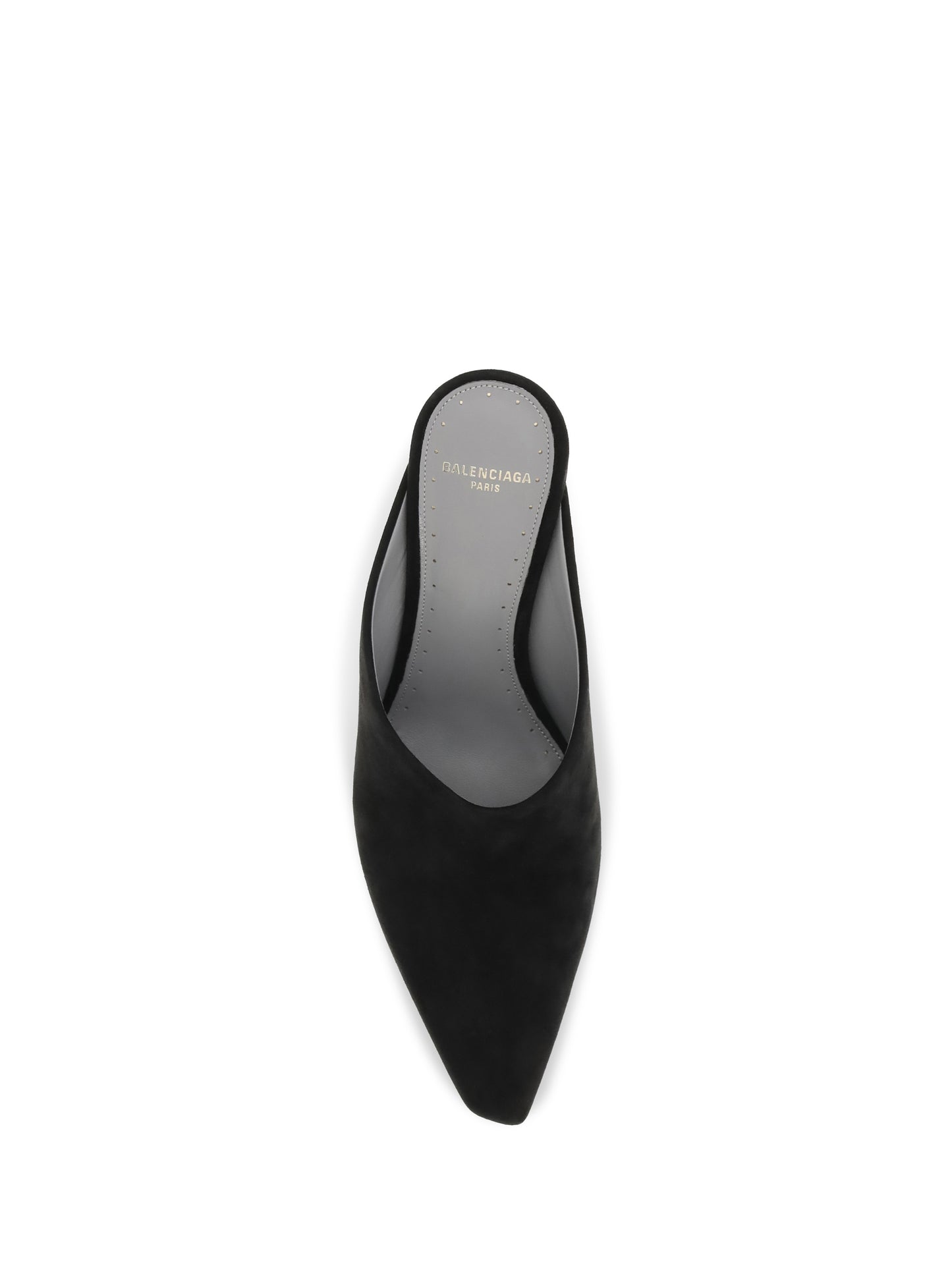 Balenciaga Duchesse suede Mule - Black/Gold