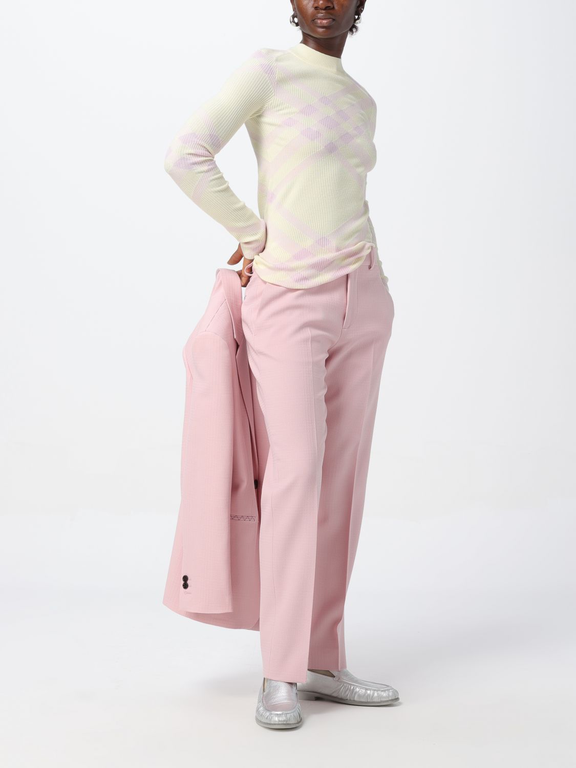 Burberry Pants Woman Pink