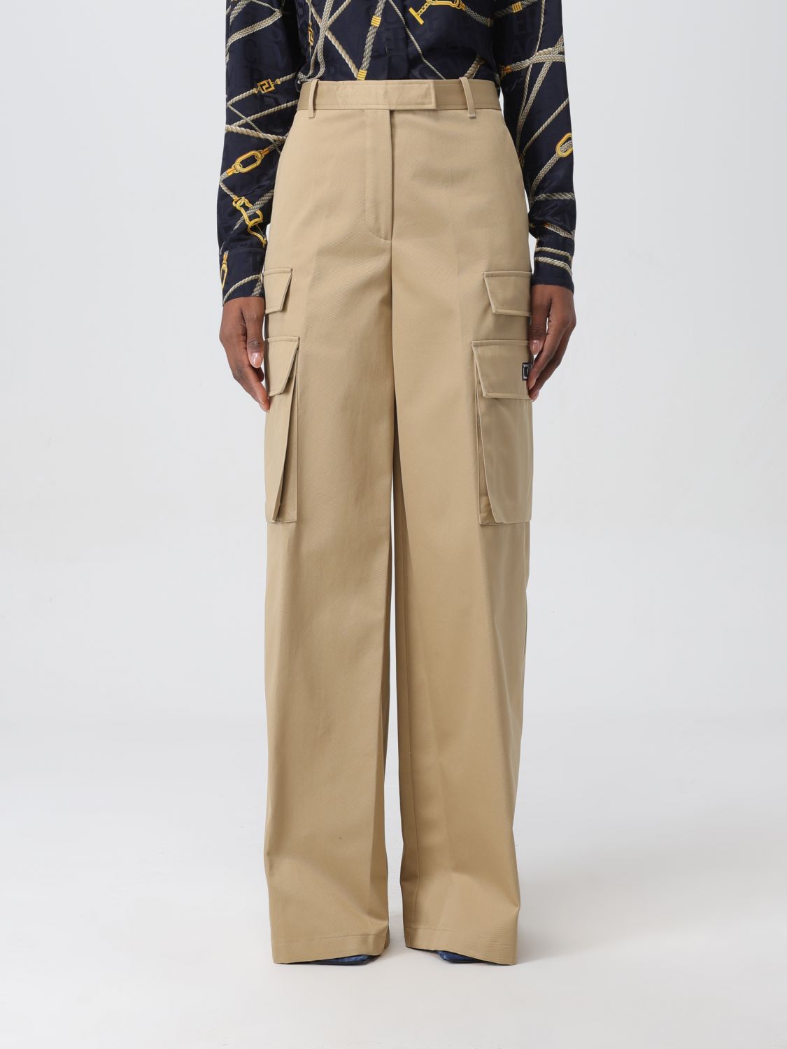 Versace Pants Woman Beige