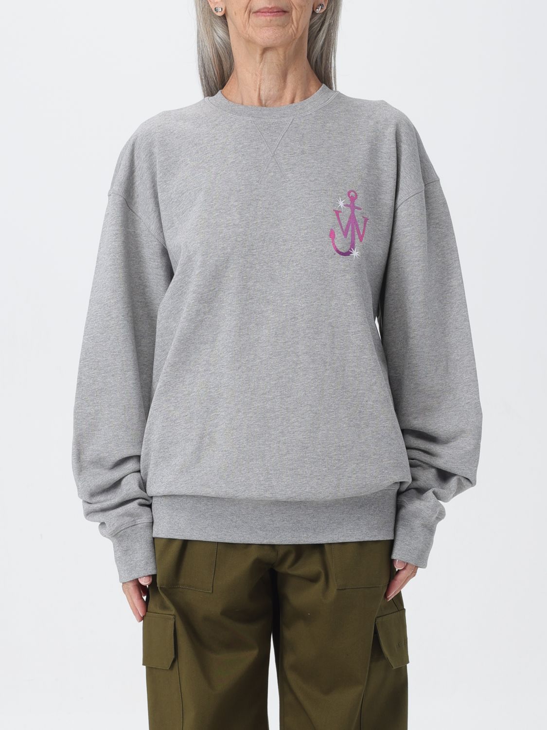 Jw Anderson Sweatshirt Woman Grey