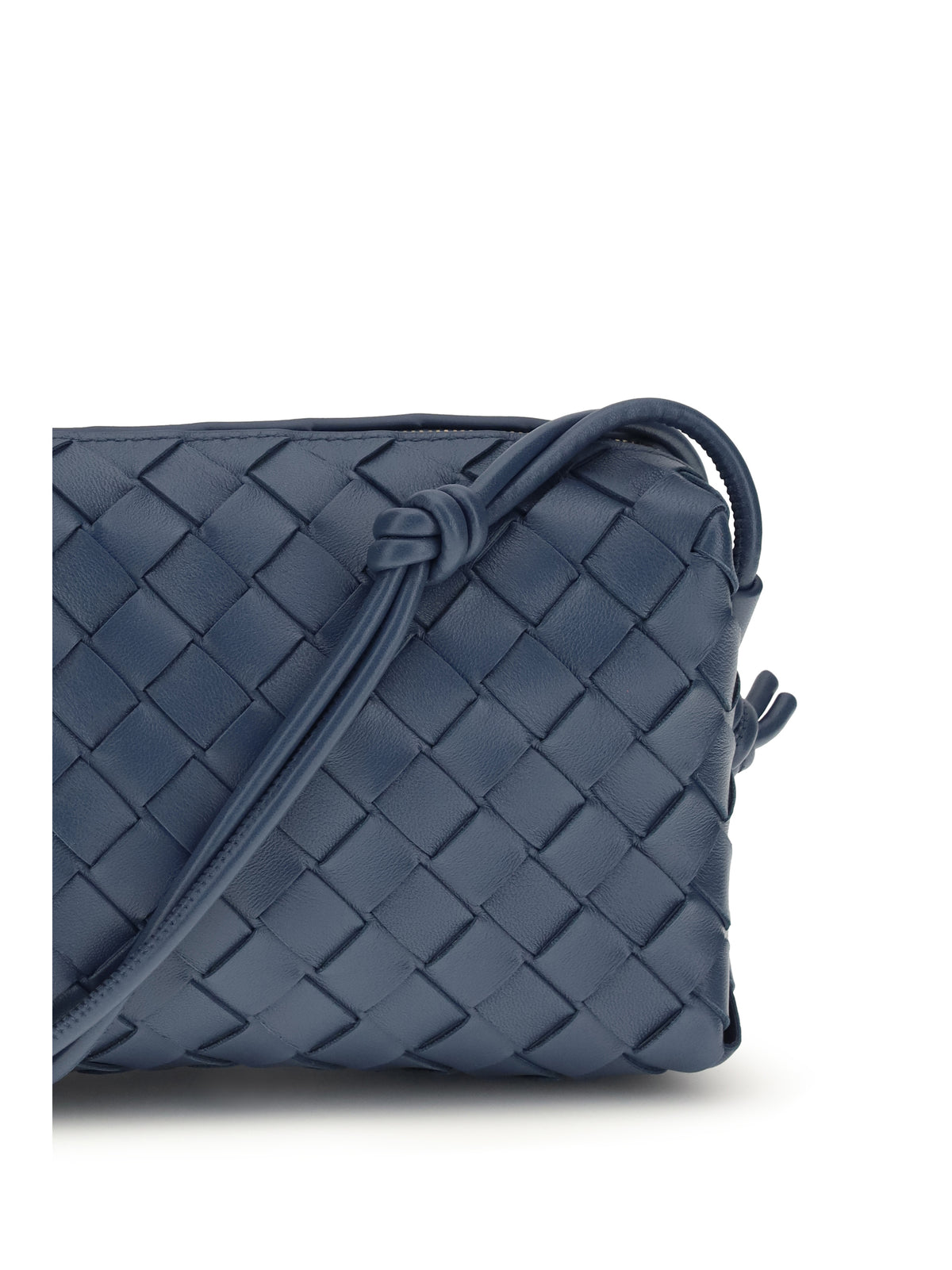 Bottega Veneta Mini Shoulder Bag - Blue Venezia-Gold