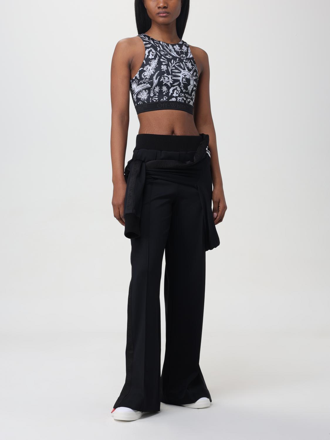 Off White Pants Woman Black