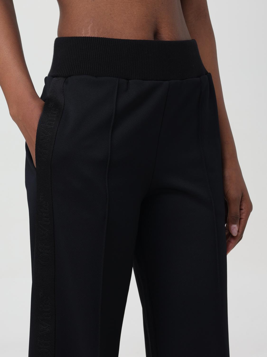 Off White Pants Woman Black