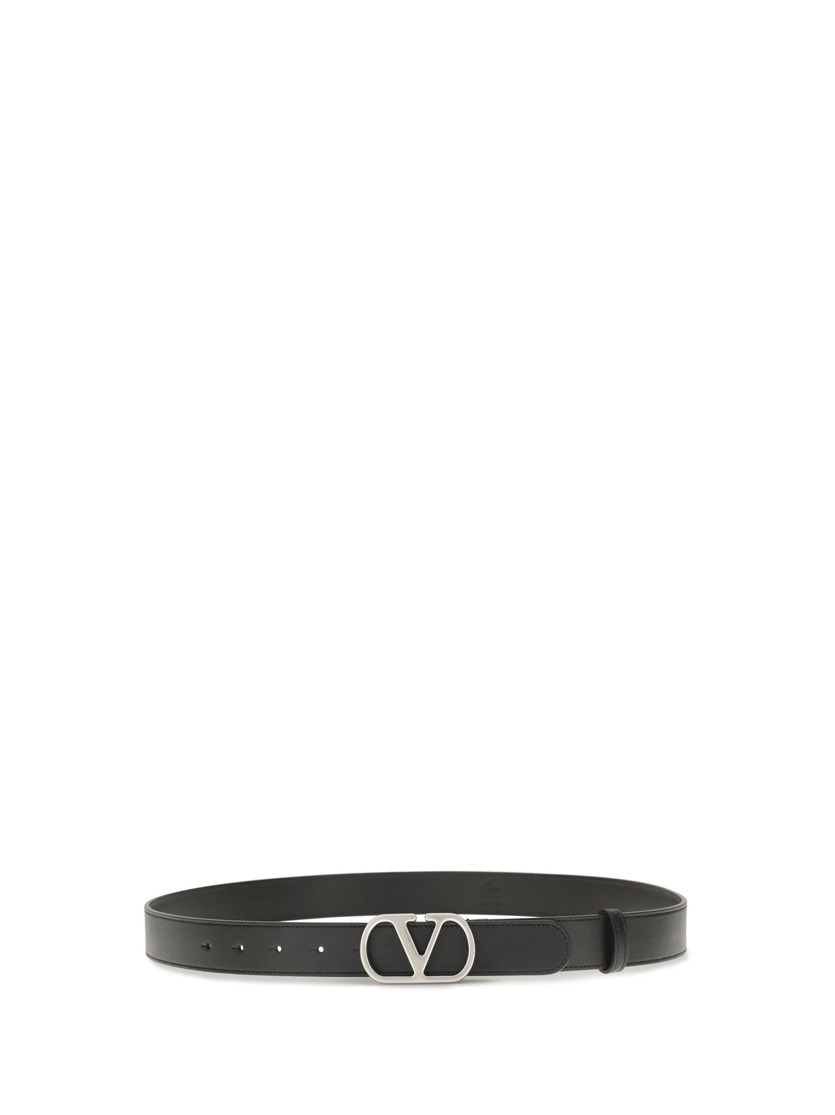 Valentino Garavani VLogo Signature leather Belt - Black