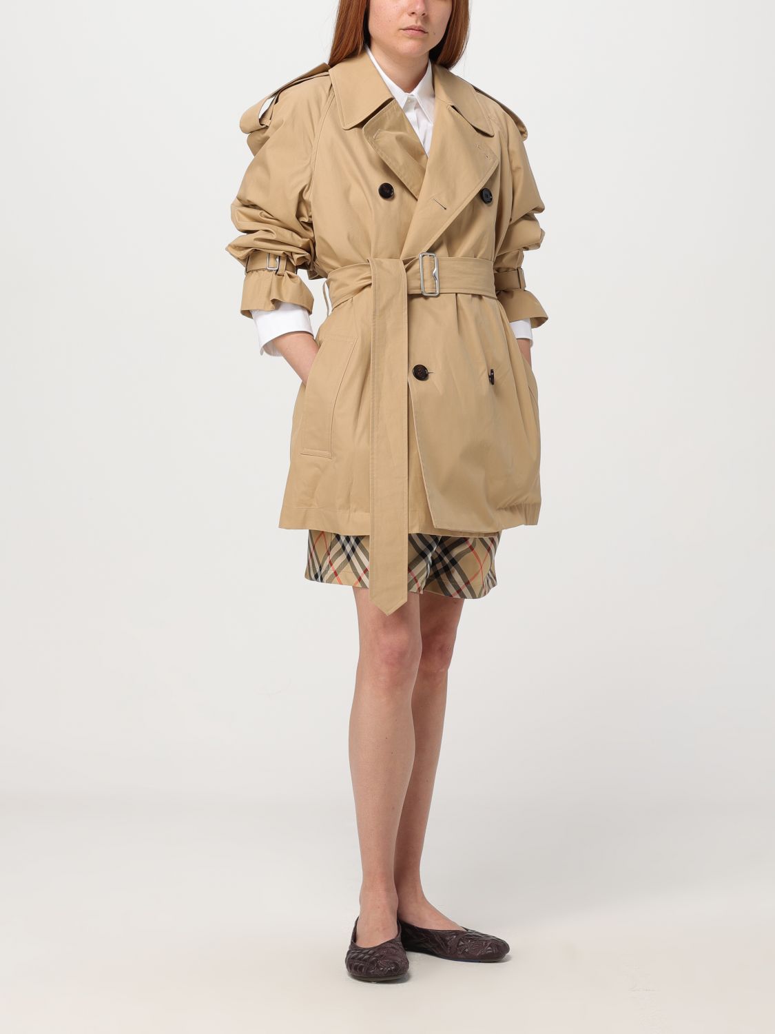 Burberry Trench Coat Woman Beige