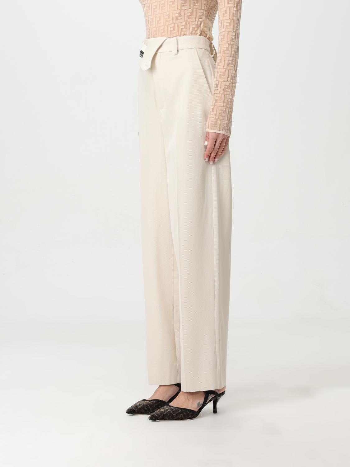 Fendi Pants Woman Beige