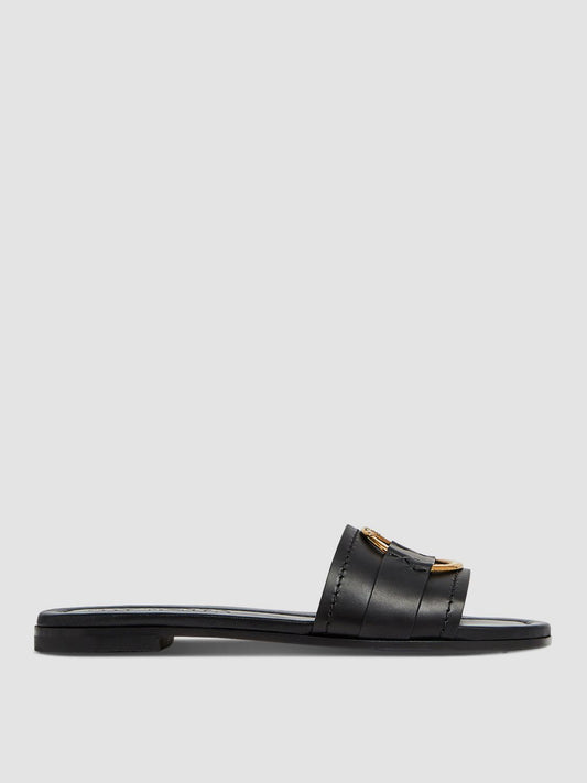Moncler Flat Sandals Woman Black