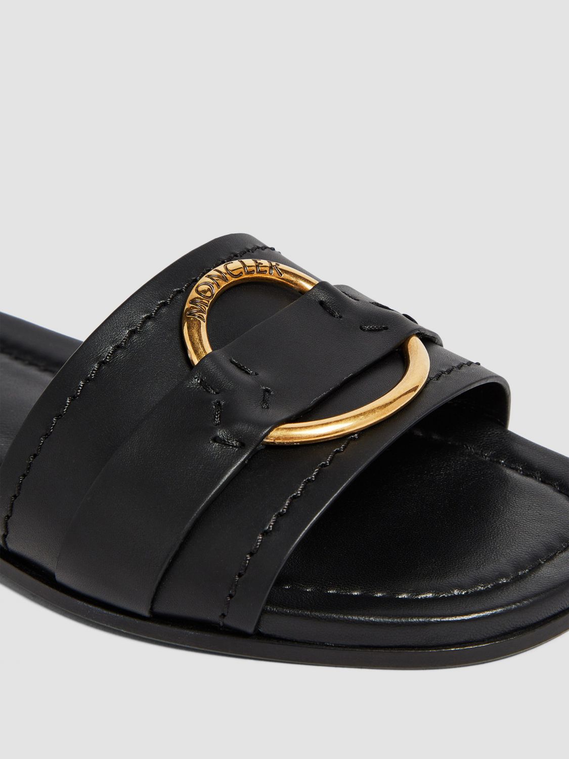 Moncler Flat Sandals Woman Black