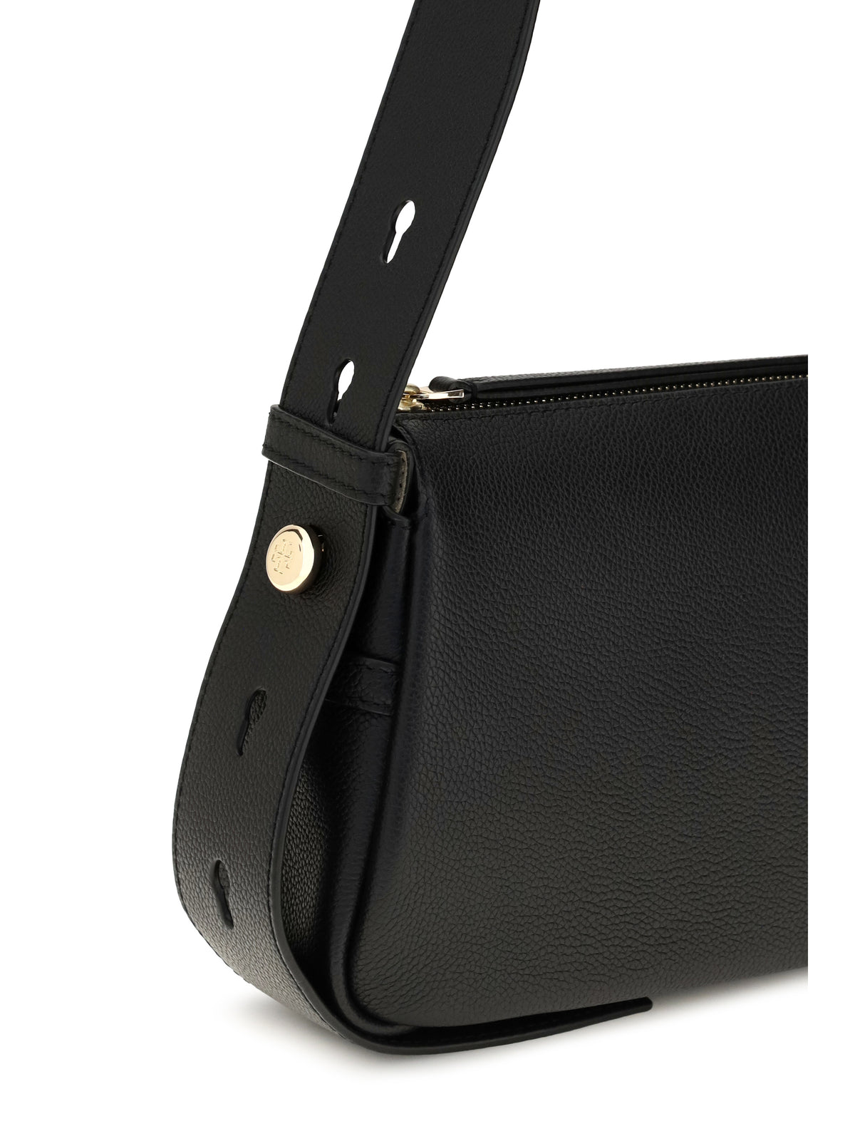 Tory Burch Small Romy pebbled leather Shoulder Bag - Black