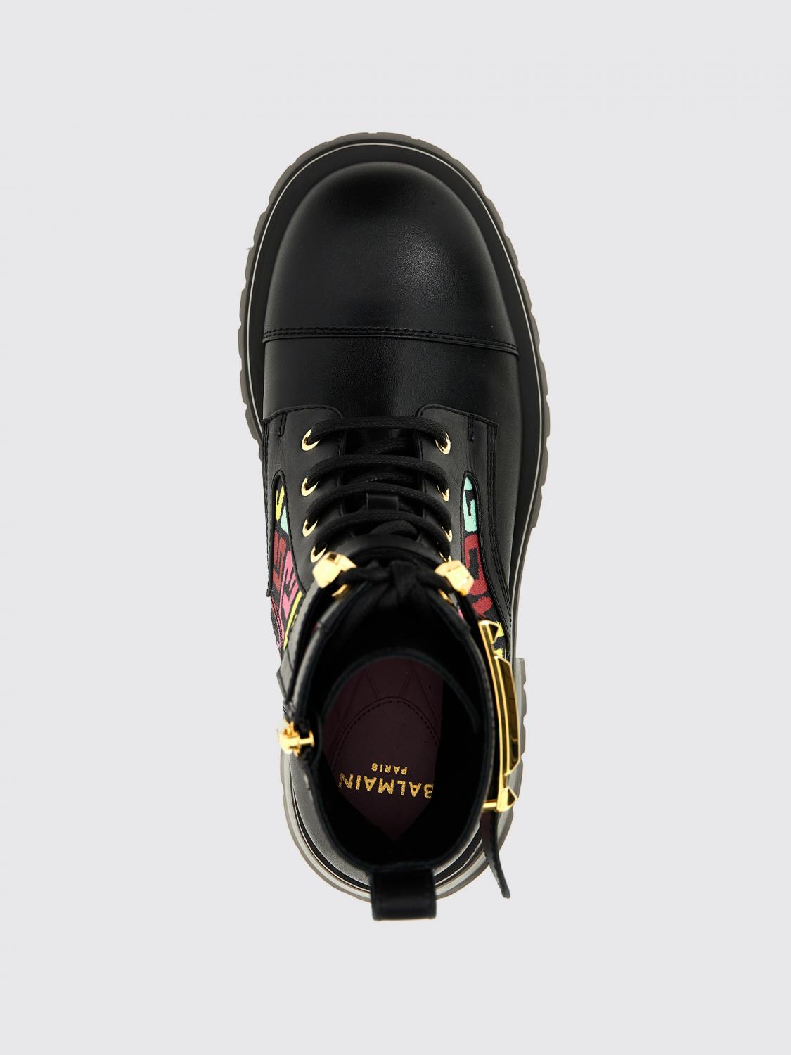 Balmain Flat Ankle Boots Woman Multicolor