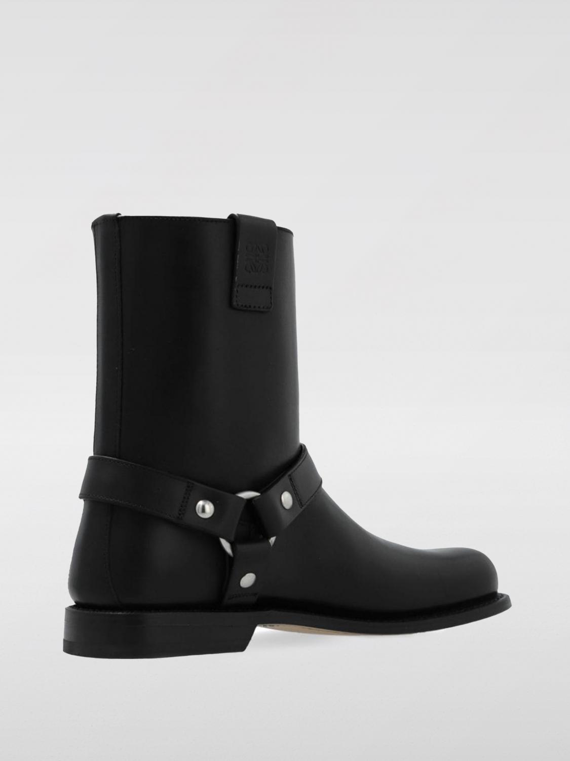 Loewe Flat Ankle Boots Woman Black