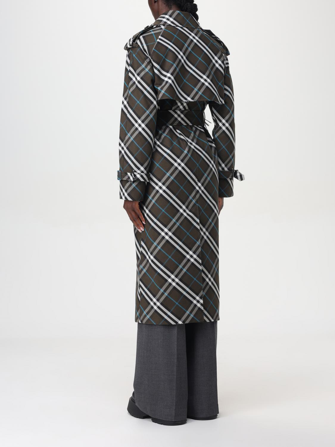 Burberry Trench Coat Woman Green