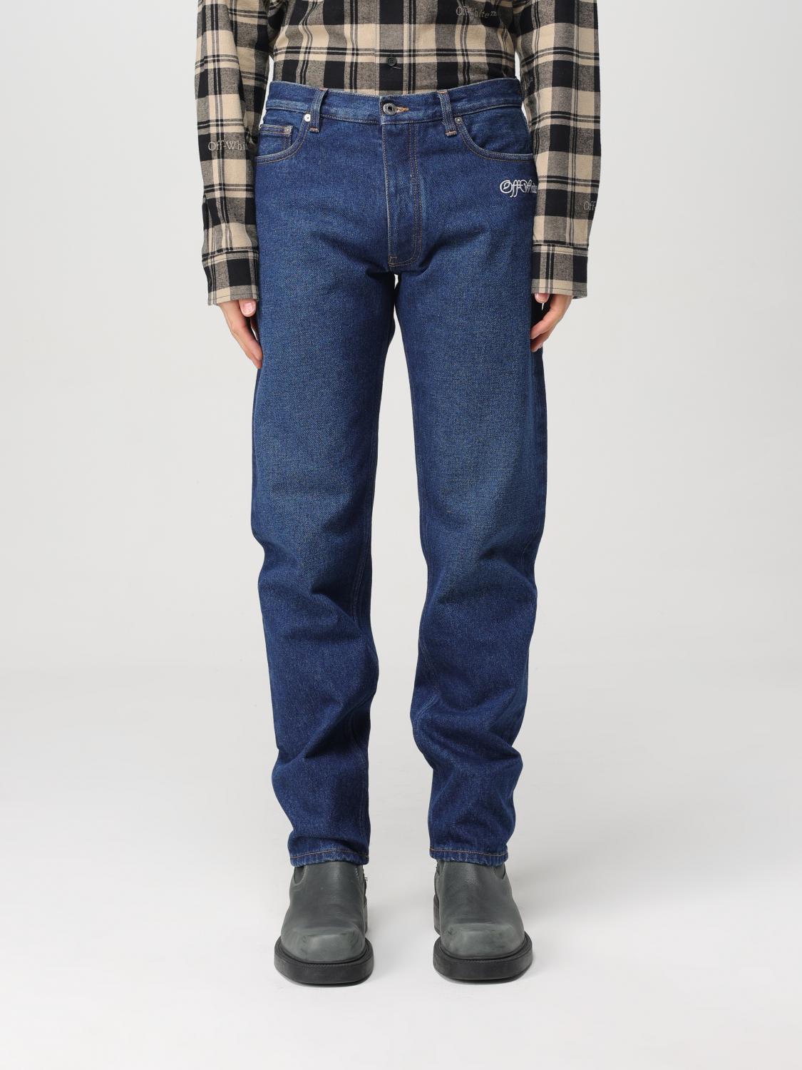 Off White Jeans Men Blue