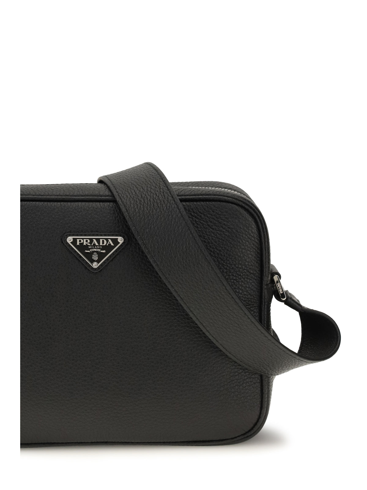 Prada Logo Shoulder Bag - Black