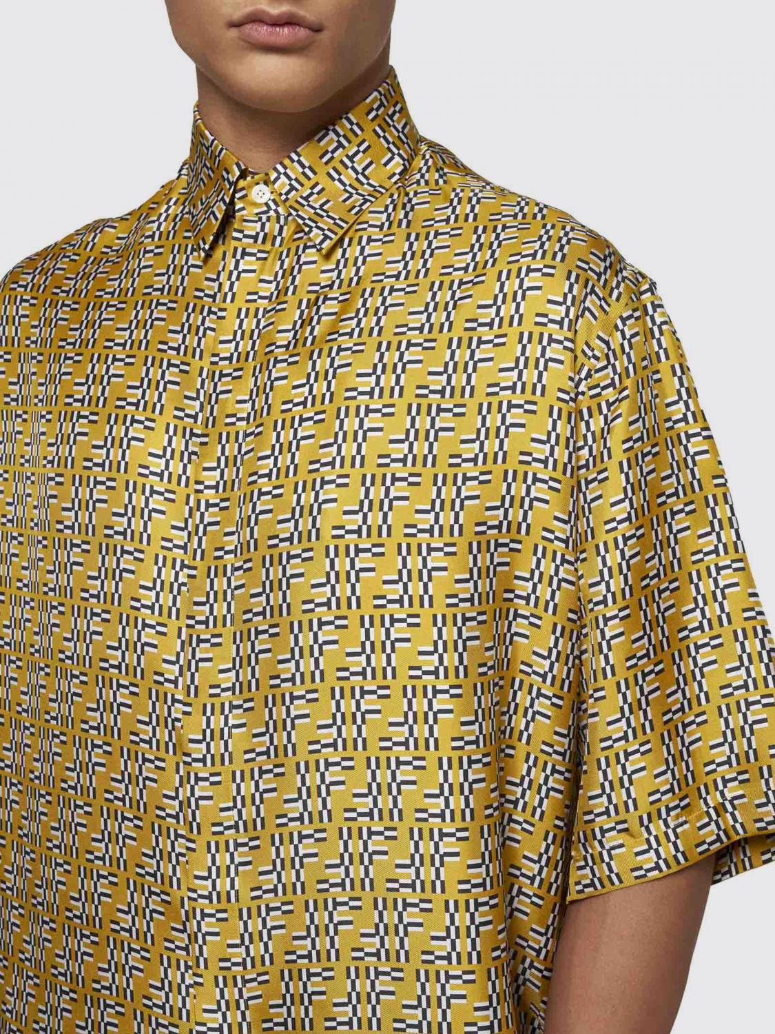 Fendi Shirt Men Yellow