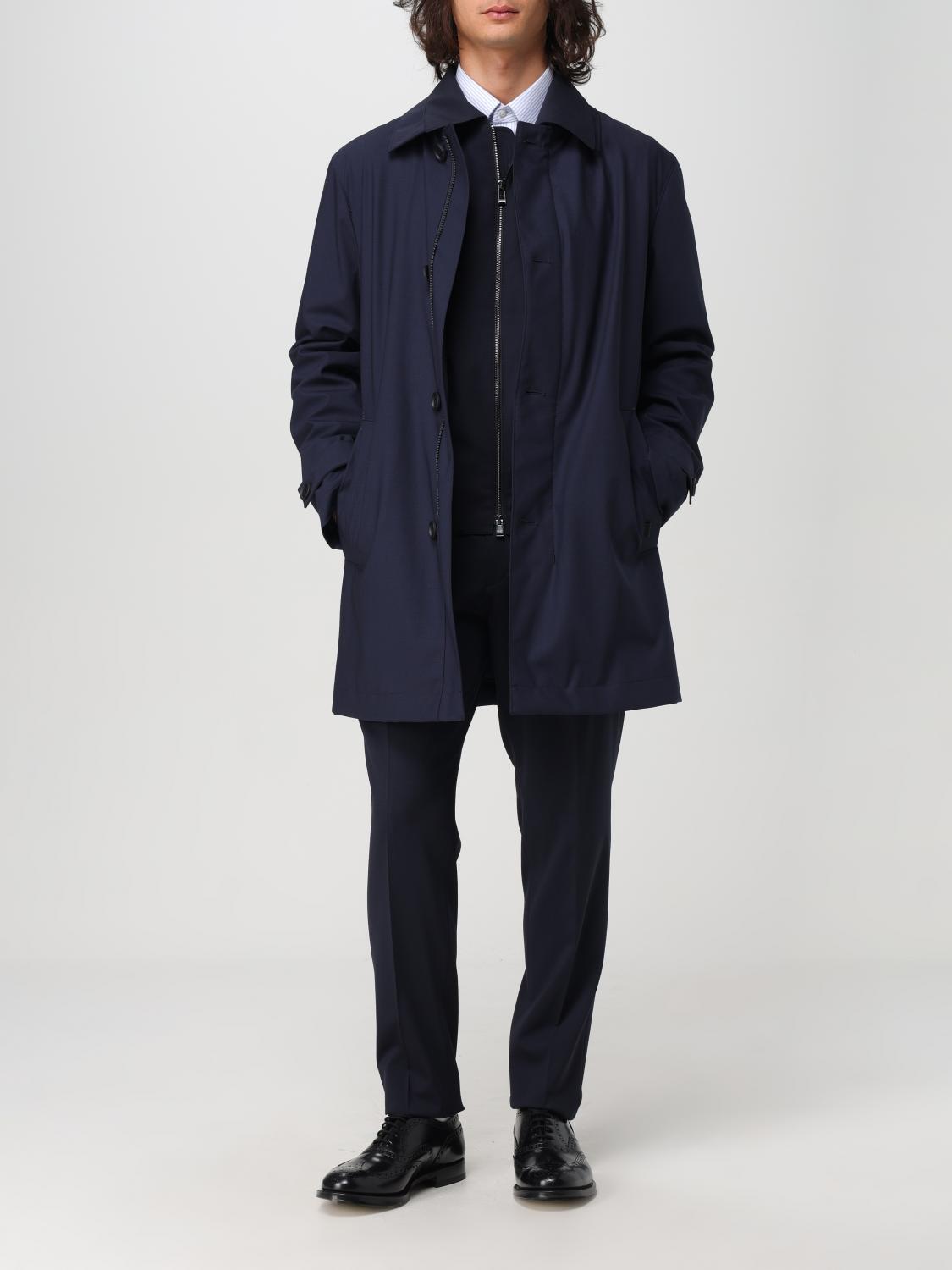 Boss Coat Men Blue