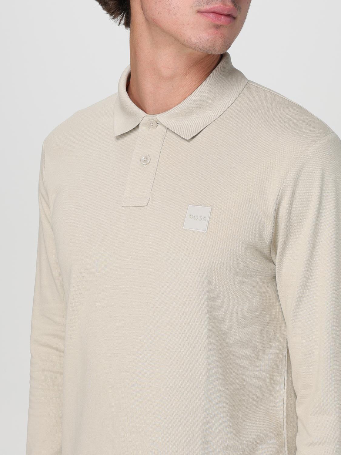 Boss Polo Shirt Men Beige
