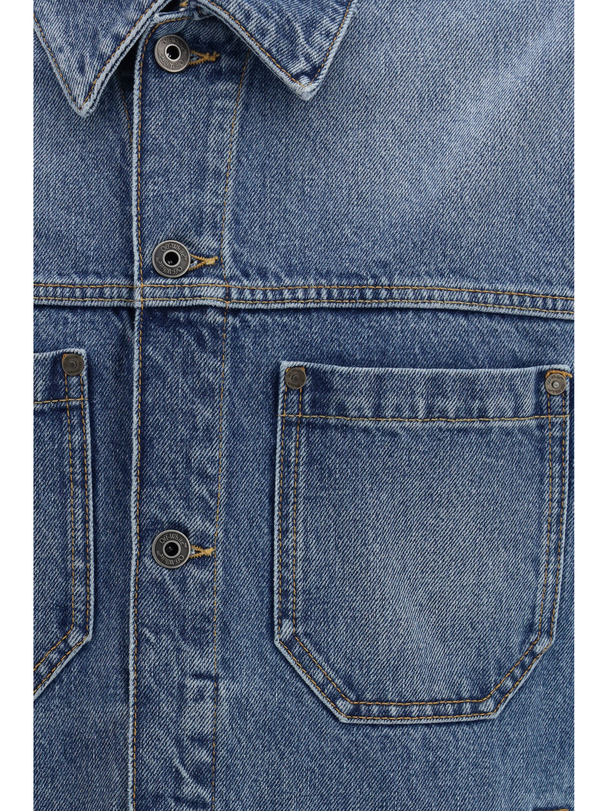 Off-White Half Arrow Skate Denim Jacket - Light Medium Blue