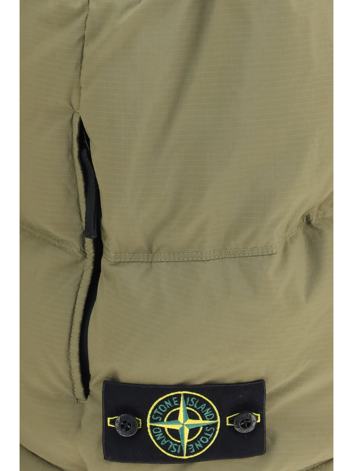 Stone Island Cordura Down Vest - Military Green