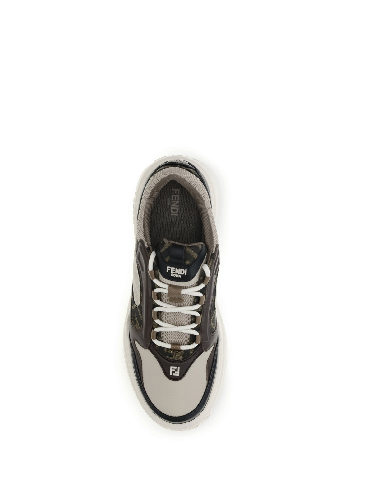 Fendi FF Sneakers - Nero+Latte+Beige