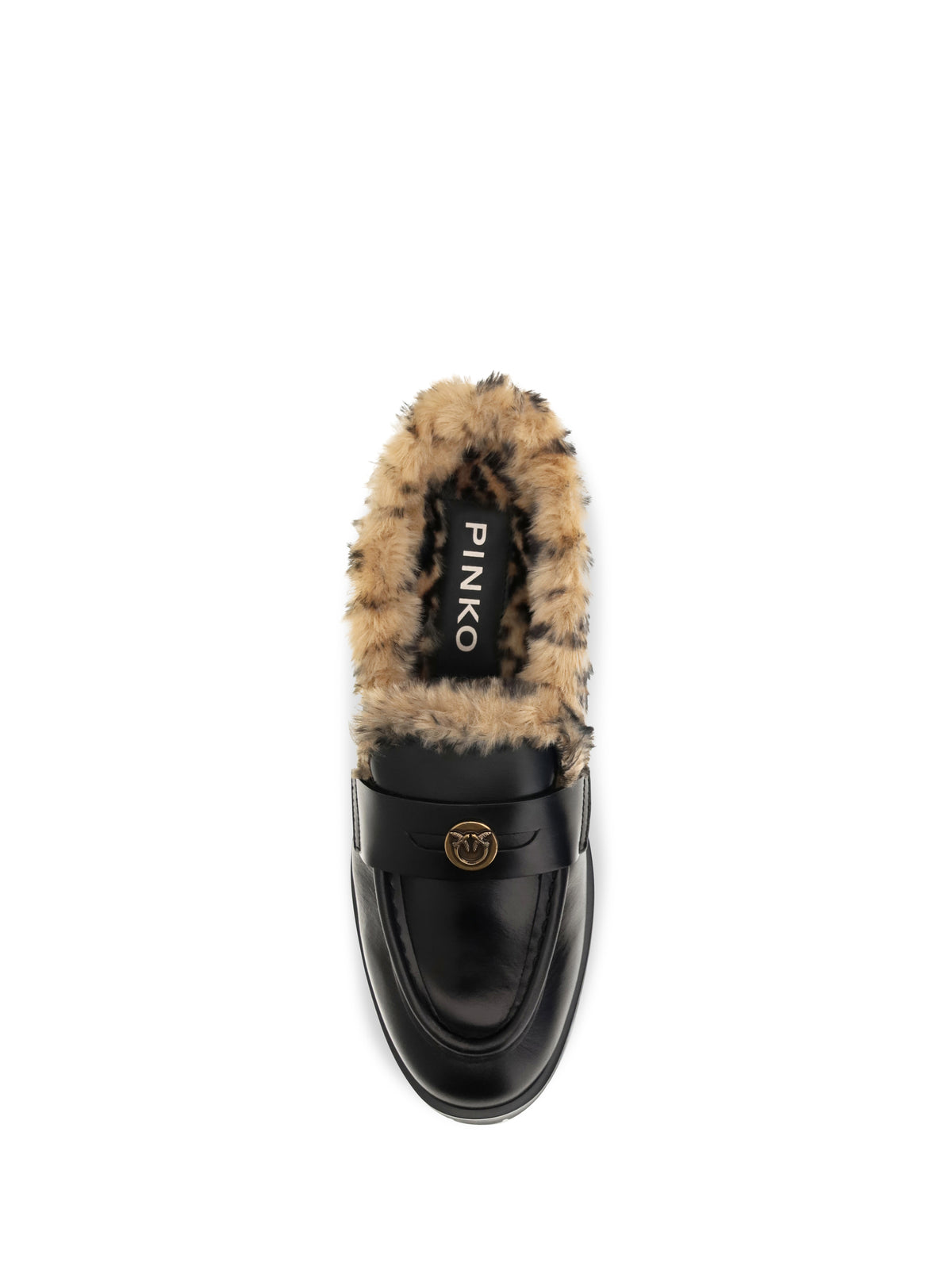 Pinko Nora padded leather Sabots - Black