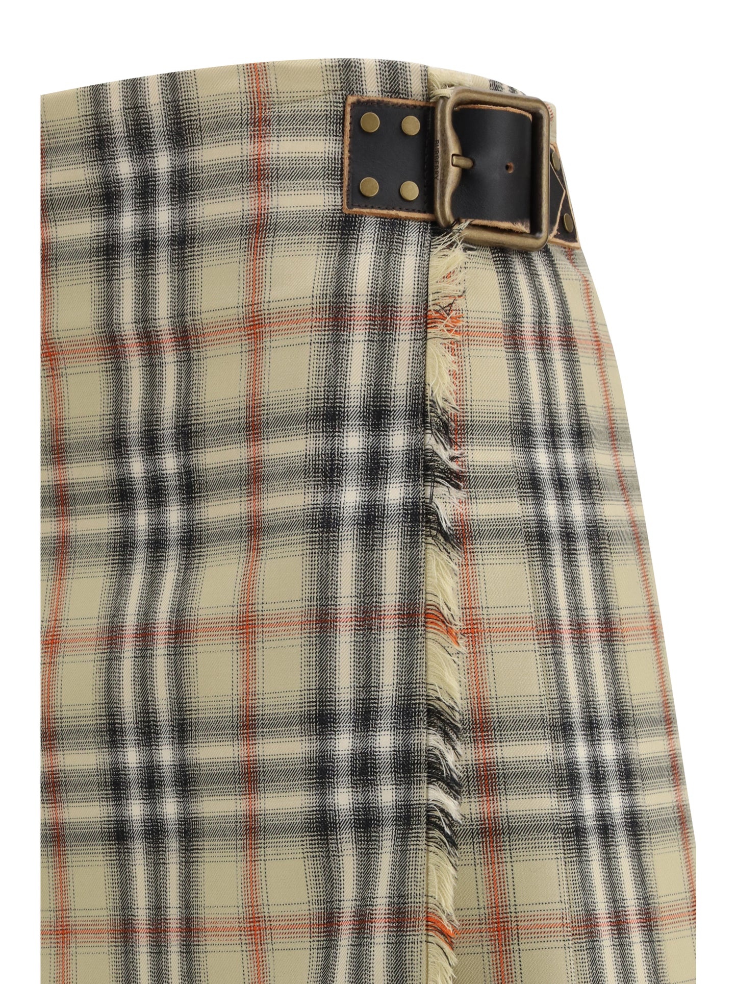 BURBERRY Check wool mini Skirt