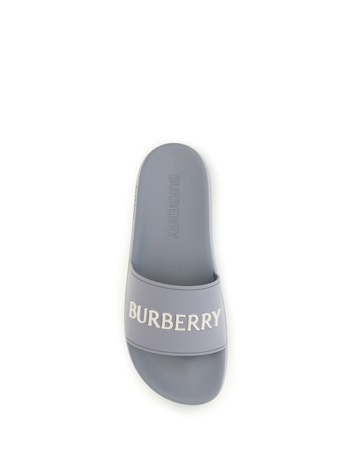 Burberry Logo Slides - Marble Grey/Dove Bei