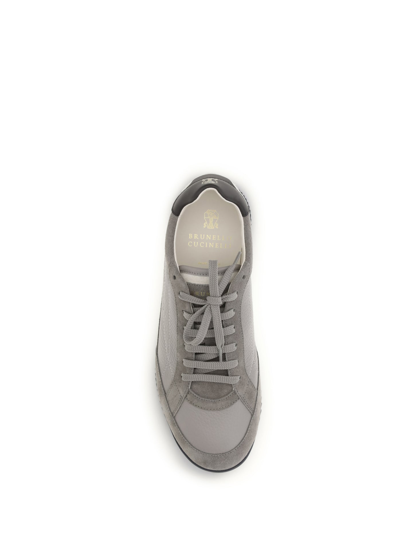 Brunello Cucinelli Deer and suede Sneakers - Smog+Nebbia+Bianco+Lavagna