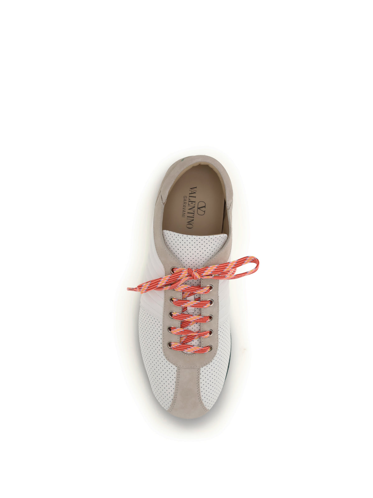 Valentino Garavani Perforated upper Sneakers - White/Bia/Rock Be/Green Briar//Emeral-M