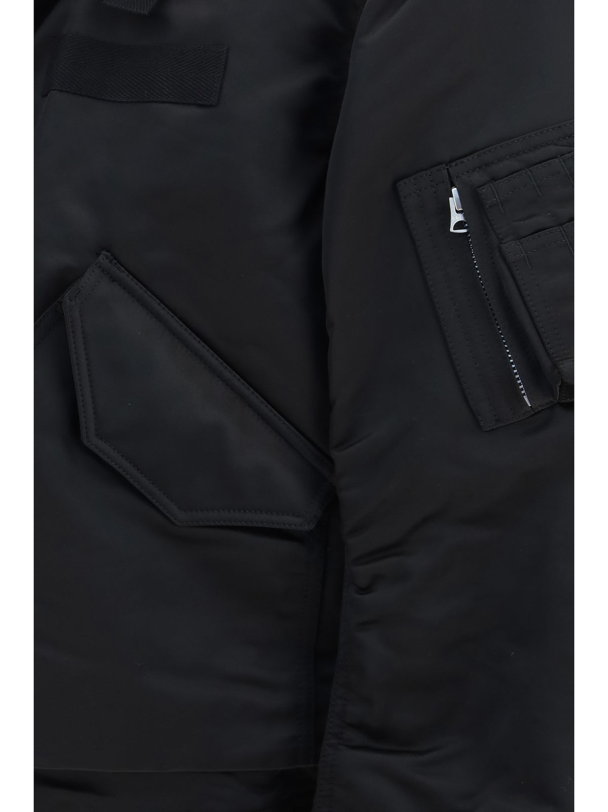 Sacai Cotton chino and nylon twill double Jacket - Black