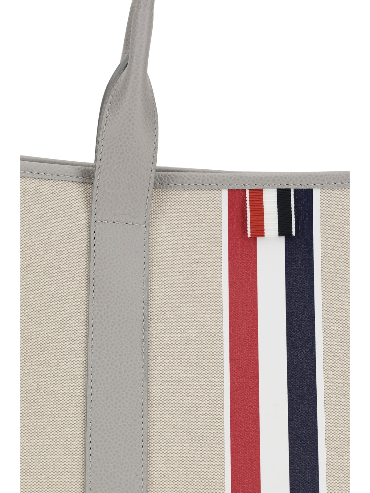 Thom Browne Canvas Tote Bag - Lt Grey