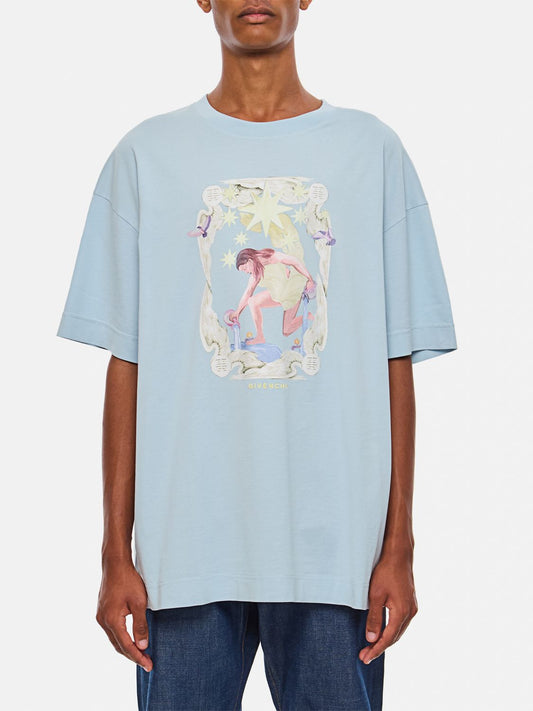 Givenchy T Shirt Men Gnawed Blue