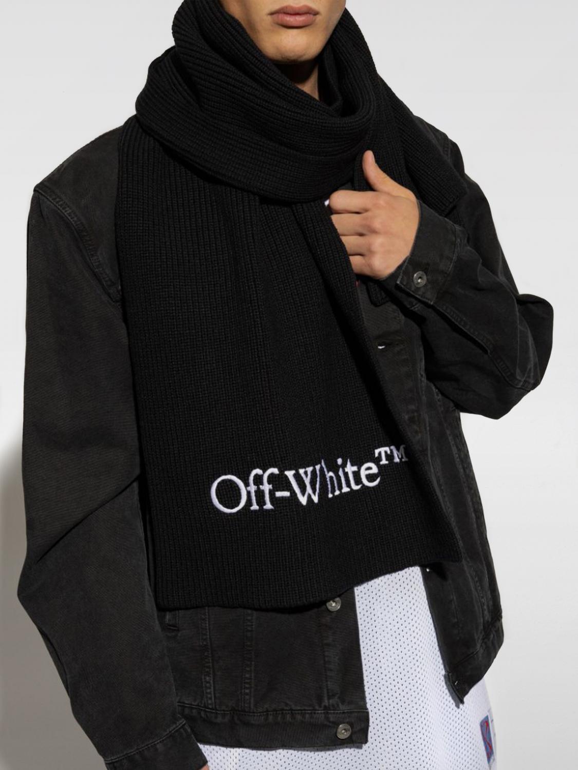 Off White Scarf Men Black