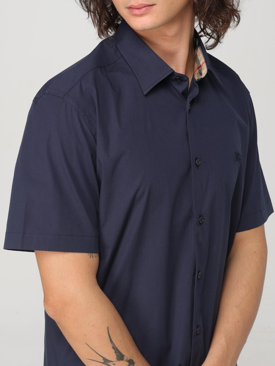 Burberry Shirt Men Blue