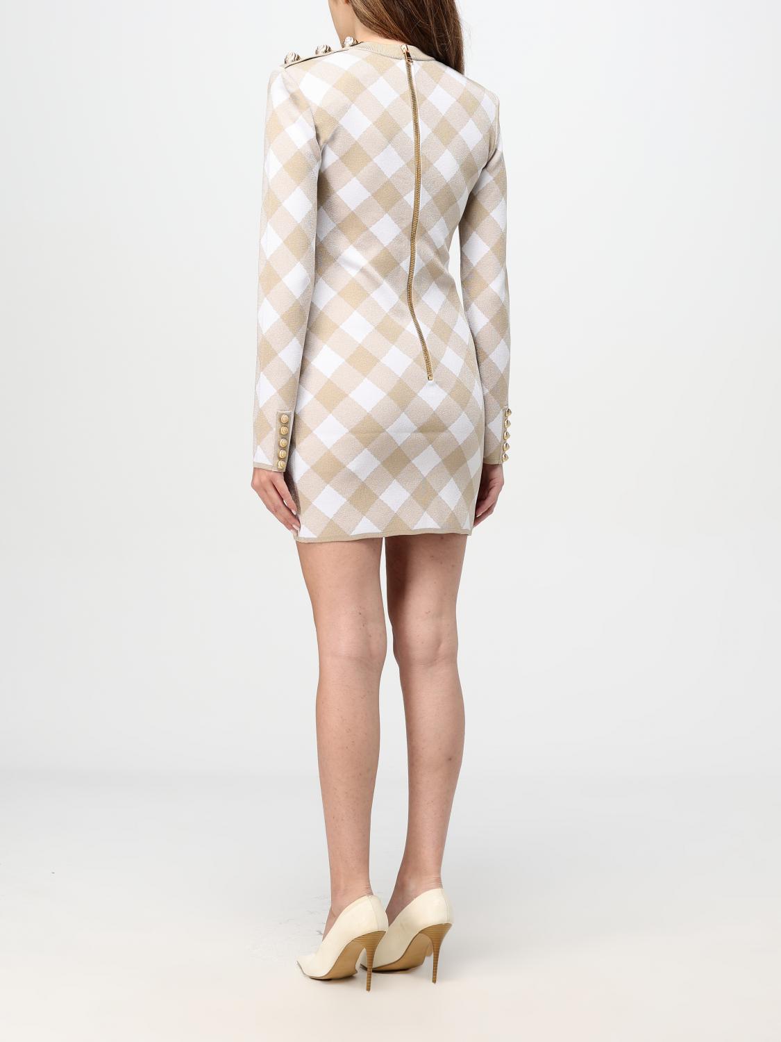 Balmain Dress Woman Beige