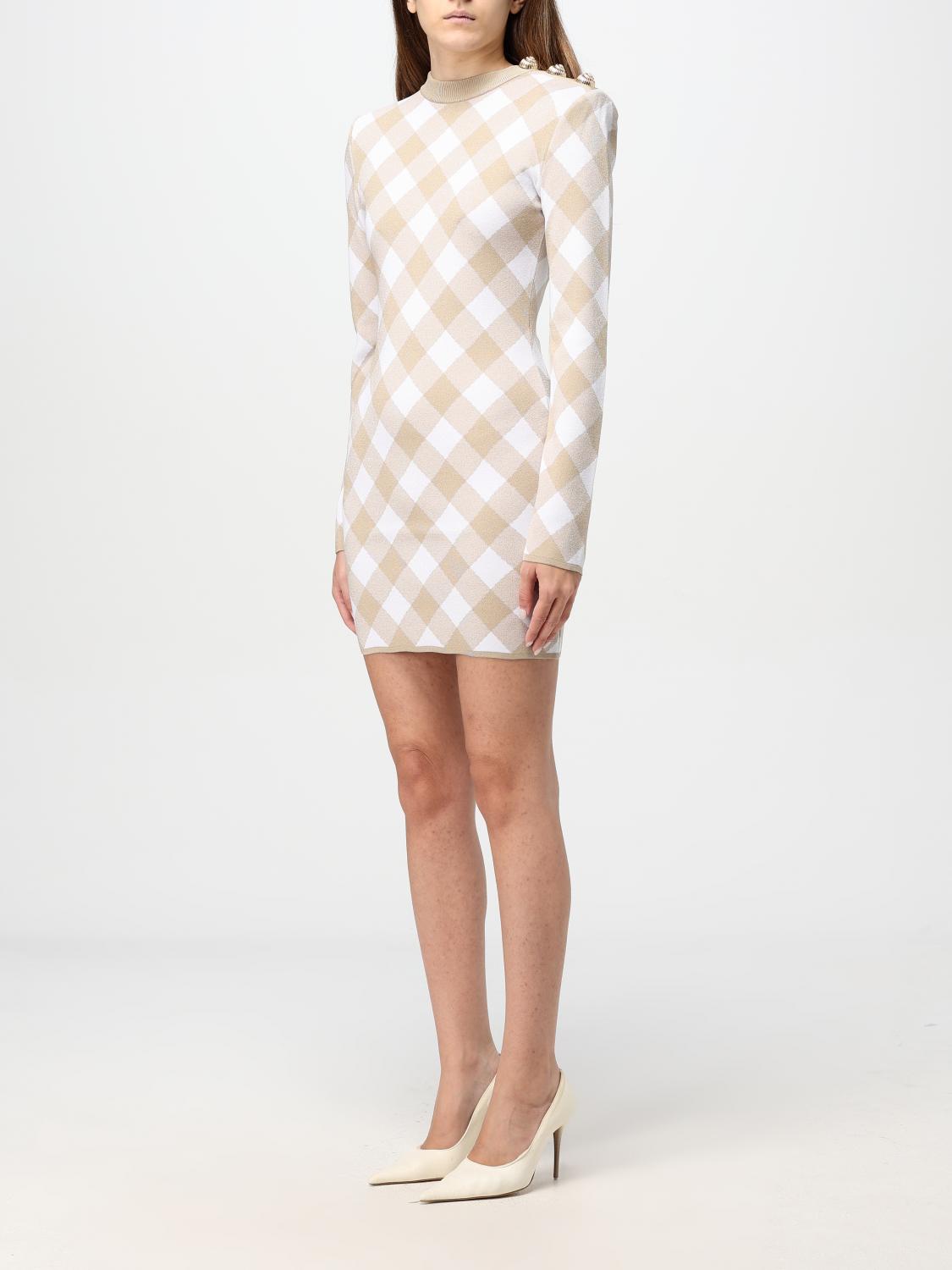 Balmain Dress Woman Beige