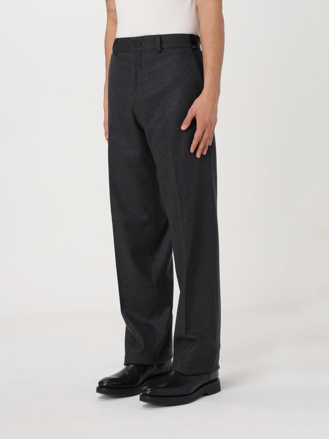 Fendi Pants Men Grey