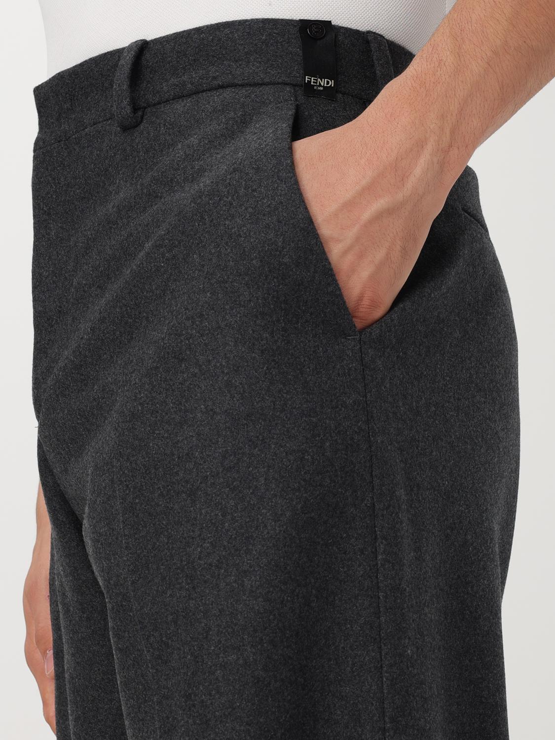 Fendi Pants Men Grey