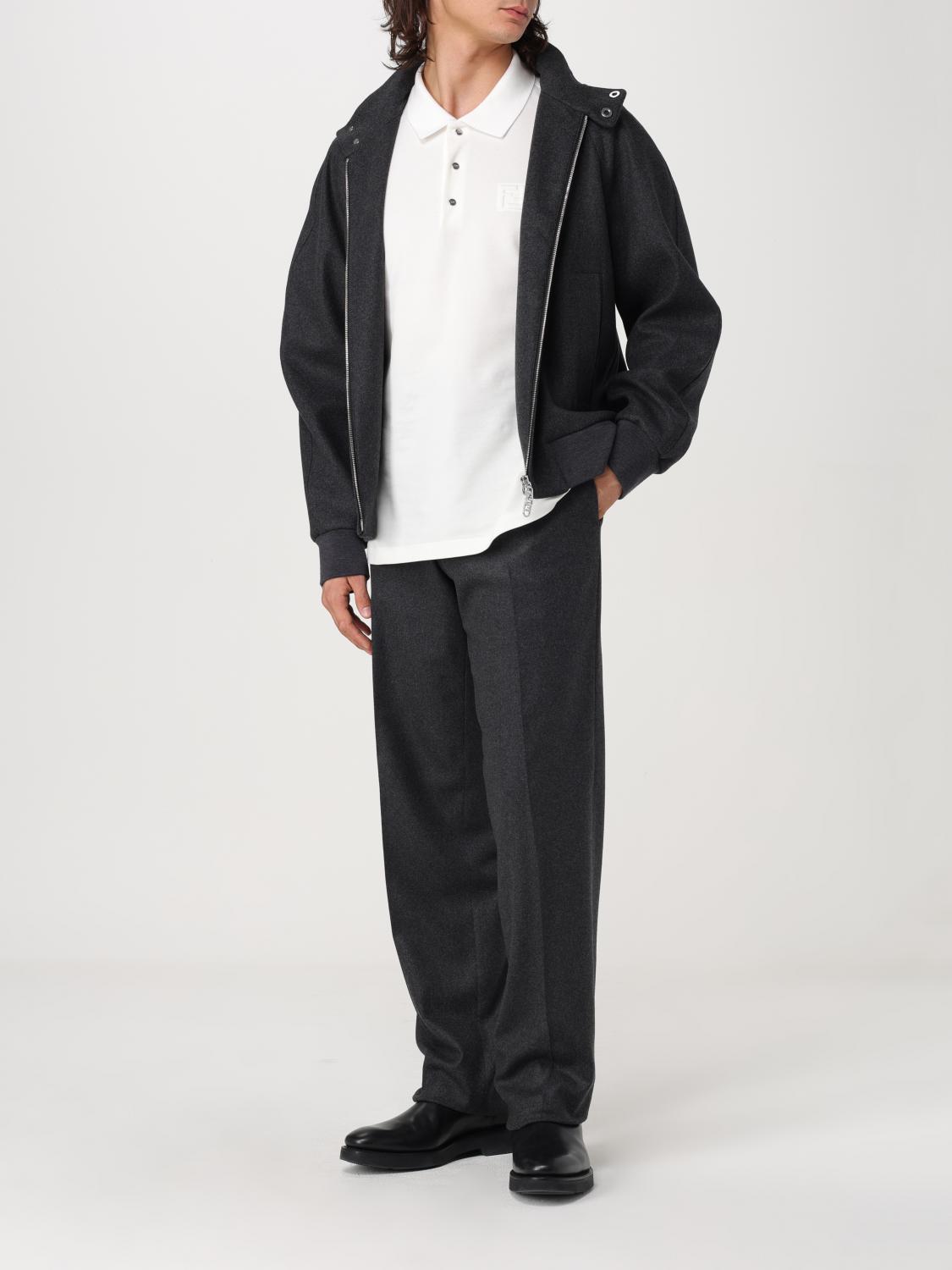Fendi Jacket Men Grey