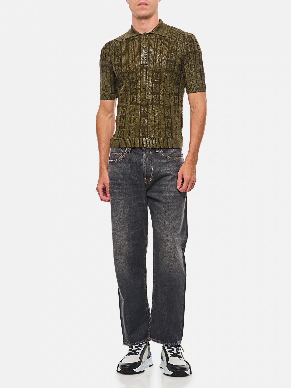 Fendi Polo Shirt Men Beige