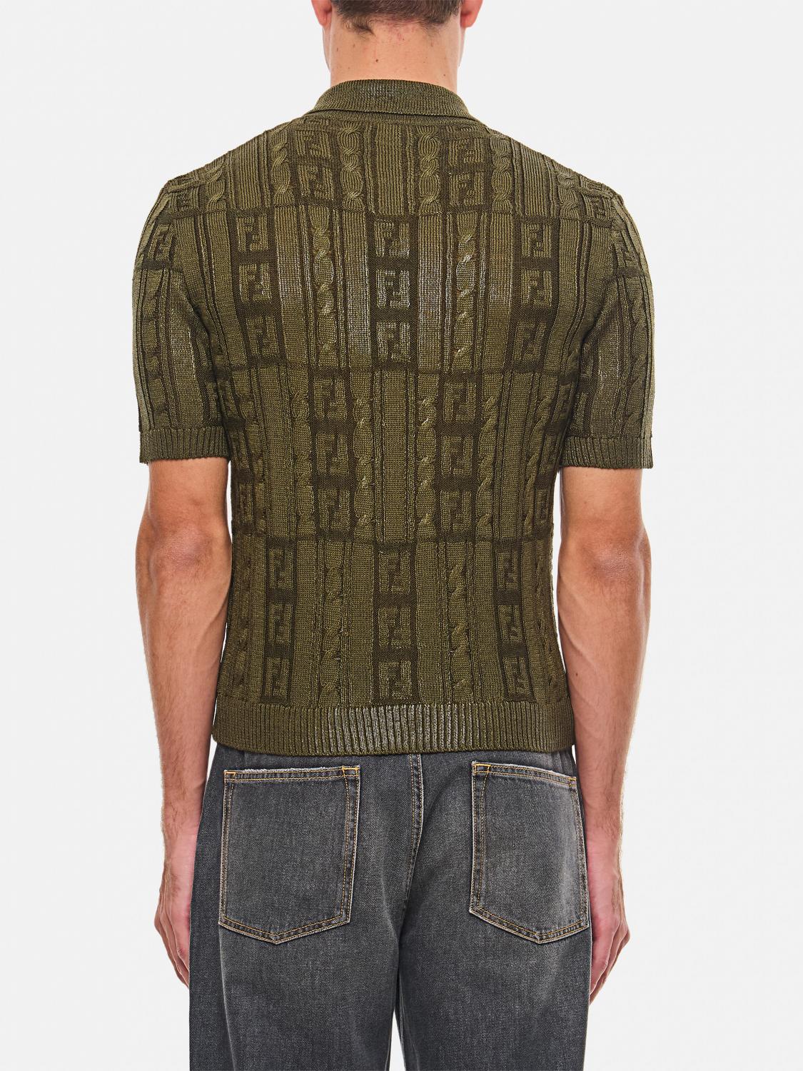 Fendi Polo Shirt Men Beige