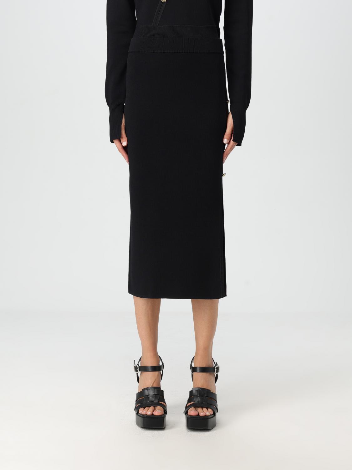 スカート VERSACE JEANS COUTURE Woman Skirt Black 77HAE814N0358 QY2 Versace Jeans Couture Skirt Woman Black – Modishus