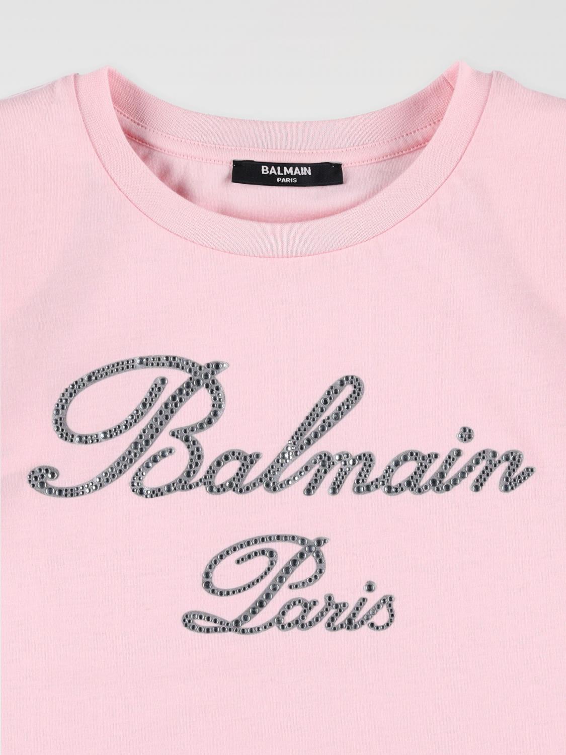 Balmain T Shirt Kids Pink
