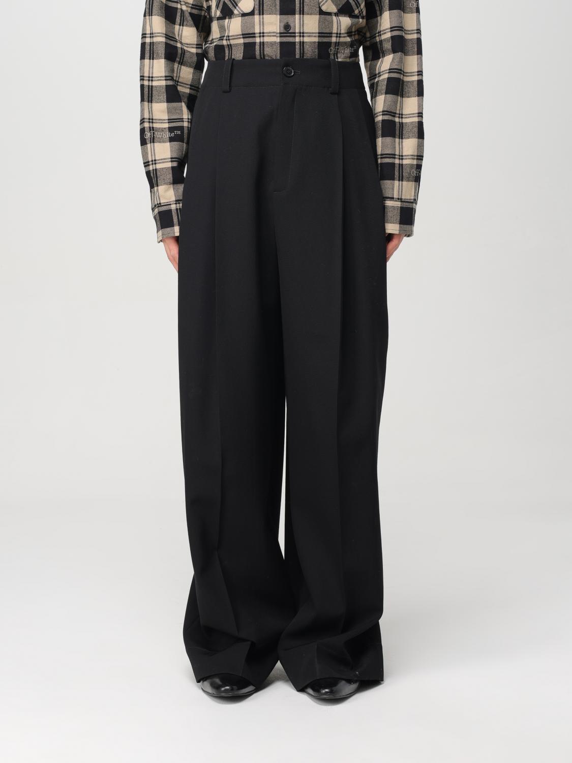Off White Pants Men Black